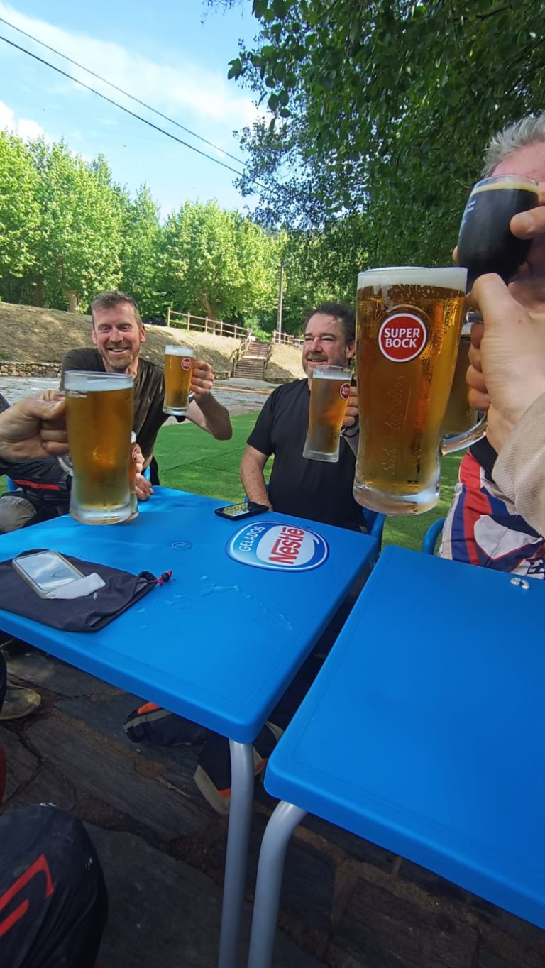 A cold beer after the ride in Portugal